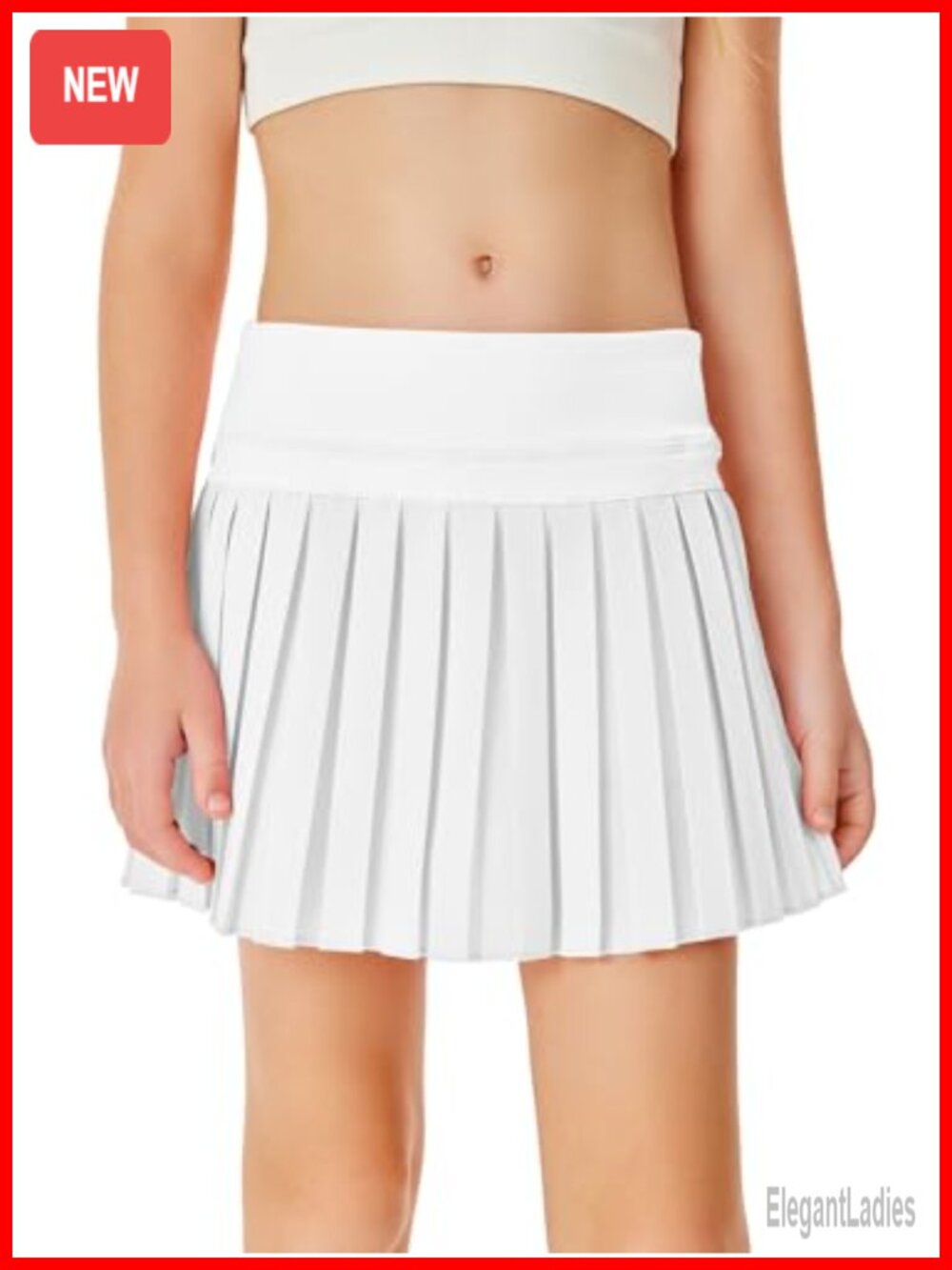 Girls Pleated Tennis Skorts Skirt with Shorts Pocket Athletic Golf